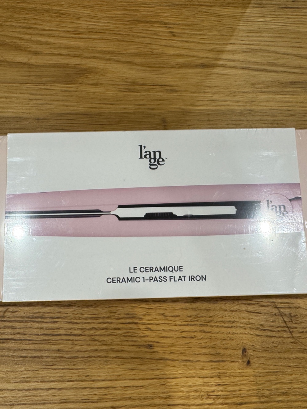 Lange Ceramic 1-Pass Flat Iron in Pink and White NWT